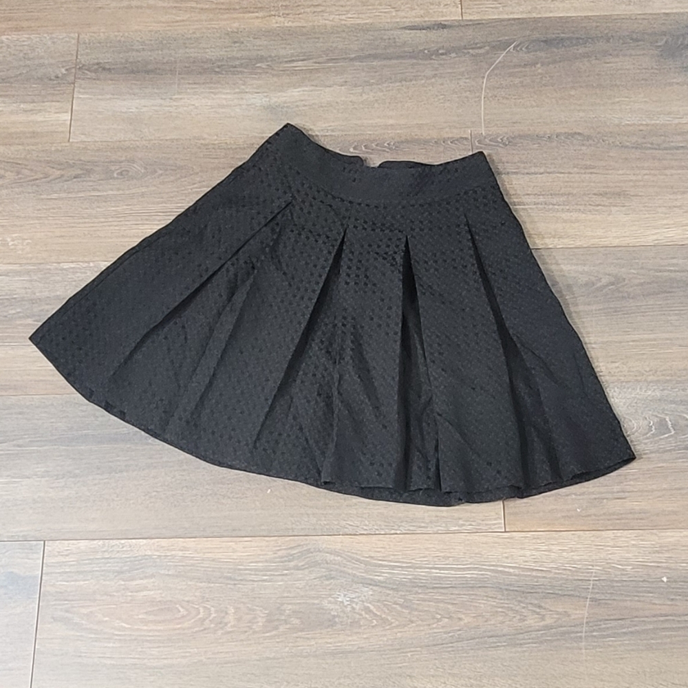 Chic By Jacob Vintage Cotton Blend Black Pladed Mini Skirt Pockets Zipper Back 0